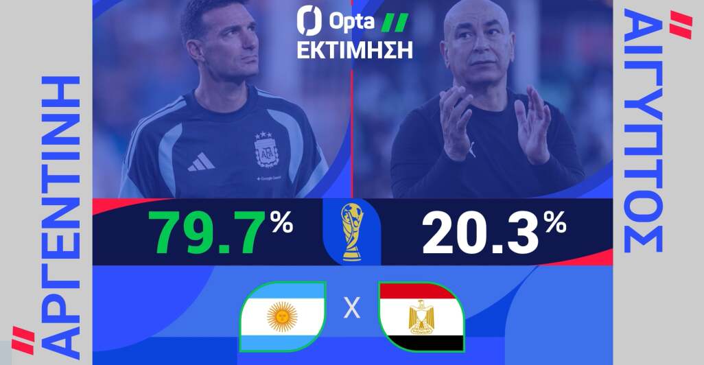 ΑΡΓΕΝΤΙΝΗ-ΑΙΓΥΠΤΟΣ: Η ΠΡΟΒΛΕΨΗ ΤΗΣ OPTA - 07.07.2026