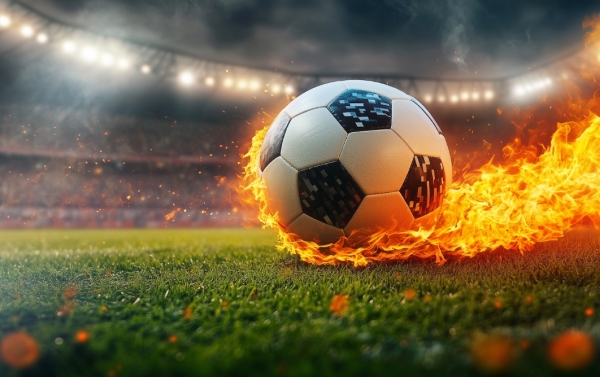 football_fire_background